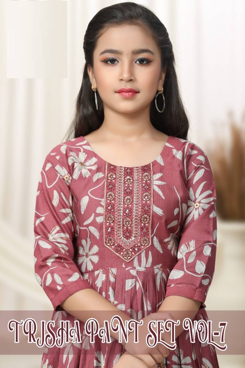 Trisha Pant Set Vol 7 Vatican Printed Kids Wear Collection