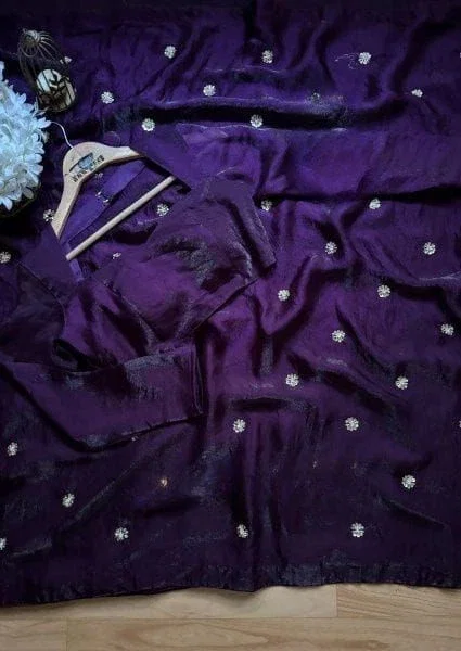 Ds 712 Silk With Beeds Works Designer Saree Collection