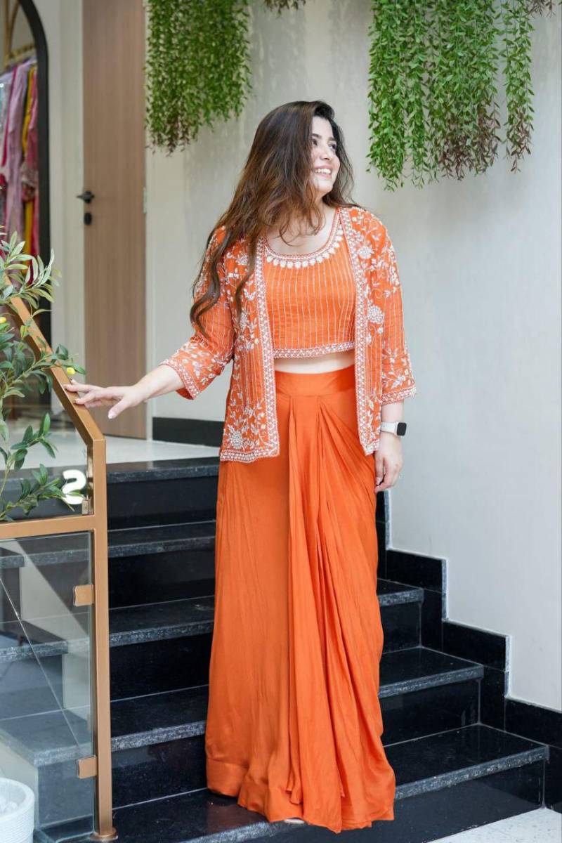 Bt 7096 Trending Party Wear Chinon Indo Western