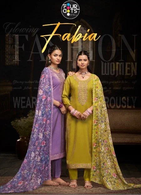 Four Dots Fabia Simar With Work Dress Material Collection
