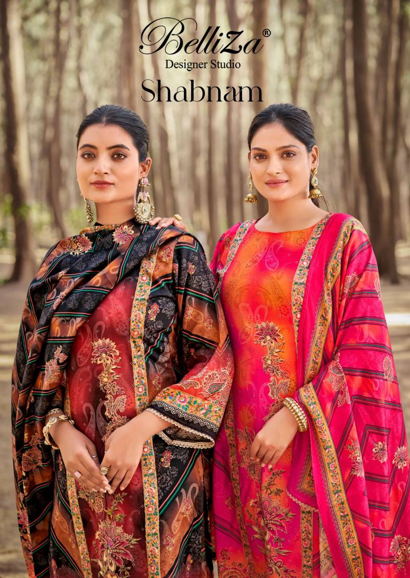 Belliza Shabnam Viscose Maslin Digital Printed Dress Material
