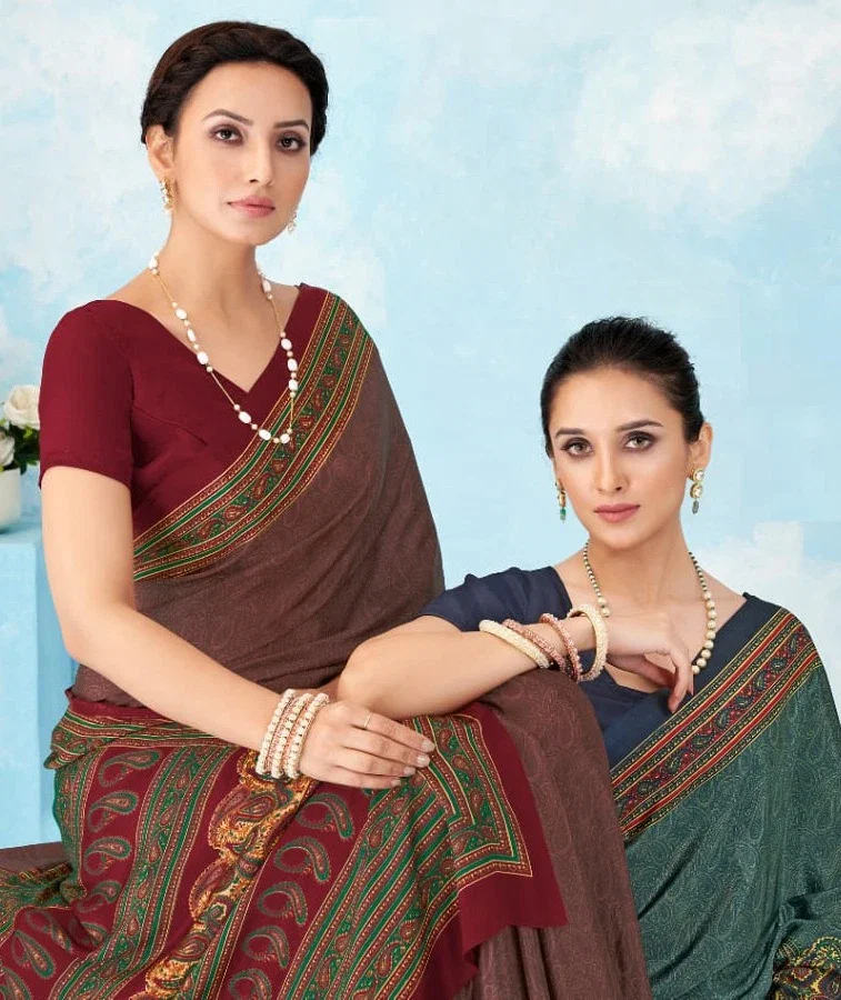 Ruchi Vivanta Silk 46 Crepe Silk Printed Saree Collection