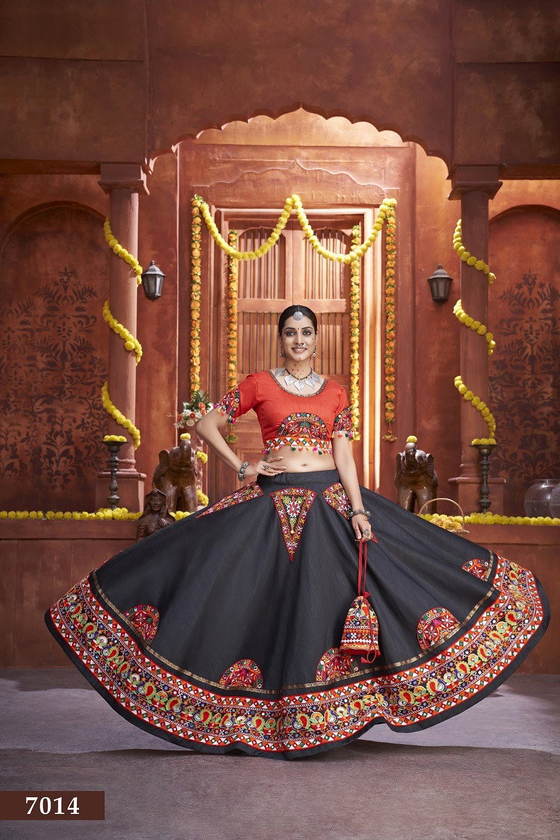 Aawiya Rajwadi Vol 3 D no. 7014 Art Silk Traditional Look Lehenga Choli