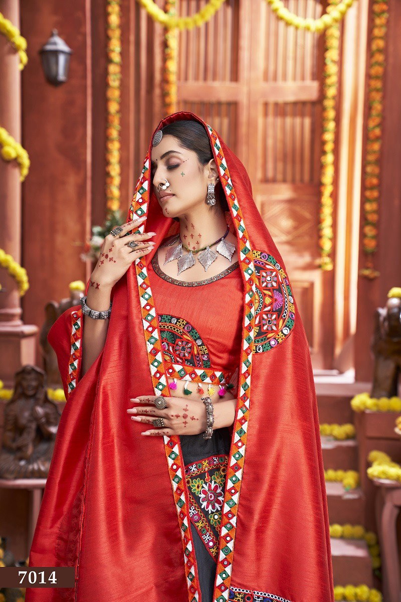 Aawiya Rajwadi Vol 3 D no. 7014 Art Silk Traditional Look Lehenga Choli
