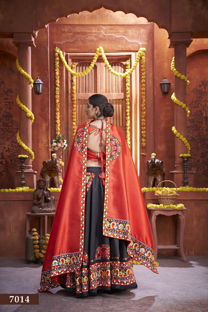 Aawiya Rajwadi Vol 3 D no. 7014 Art Silk Traditional Look Lehenga Choli