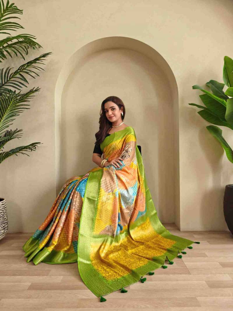 Kc 4016 Georgette Weaving Digital Printed Saree