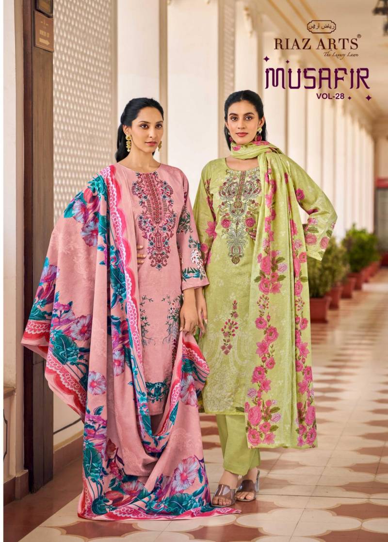 Riaz Arts Musafir Vol 28 Lawn Digital Printed Dress Material Collection