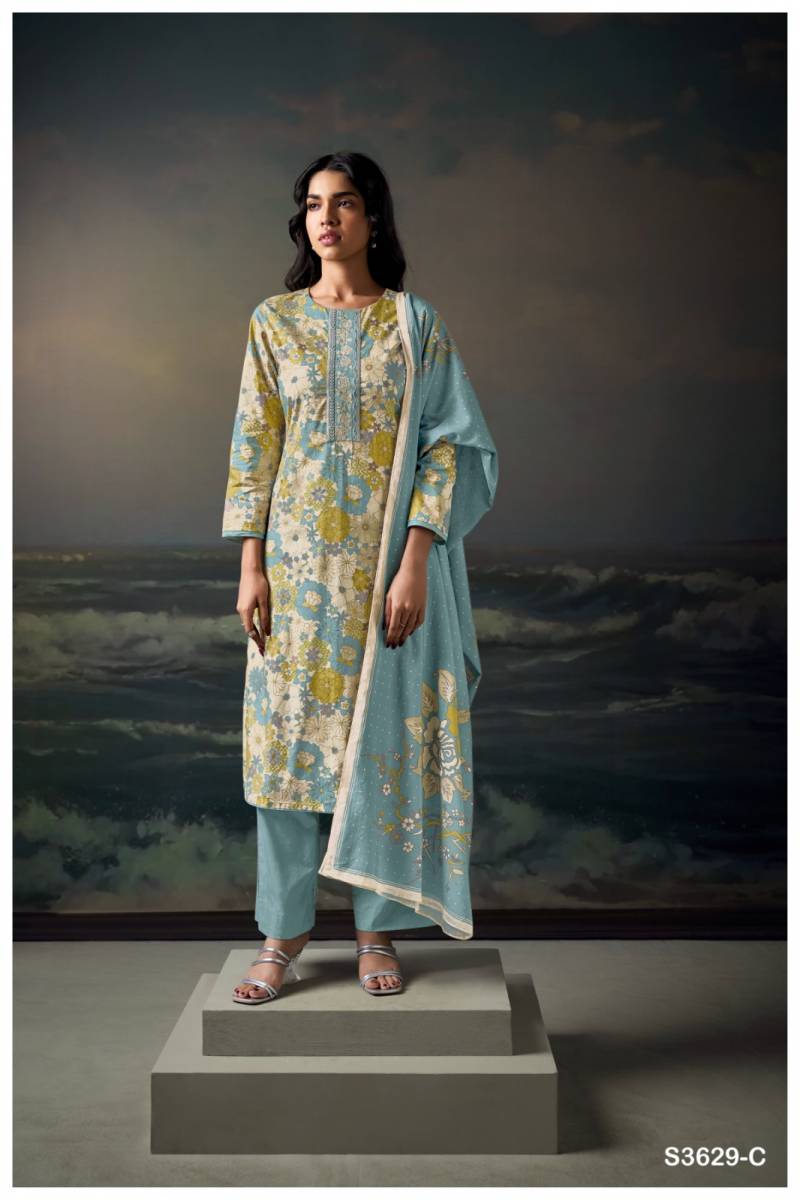 Ganga Chahana Cotton Printed Embroidered Salwar Kameez