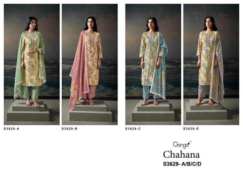 Ganga Chahana Cotton Printed Embroidered Salwar Kameez