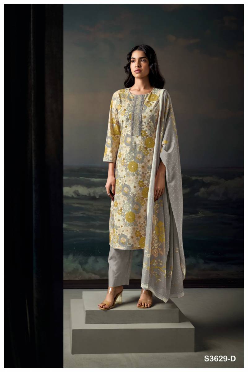 Ganga Chahana Cotton Printed Embroidered Salwar Kameez