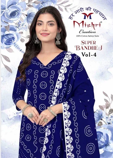 Mishri Super Bandhej Vol 04 Cotton Printed Dress Material