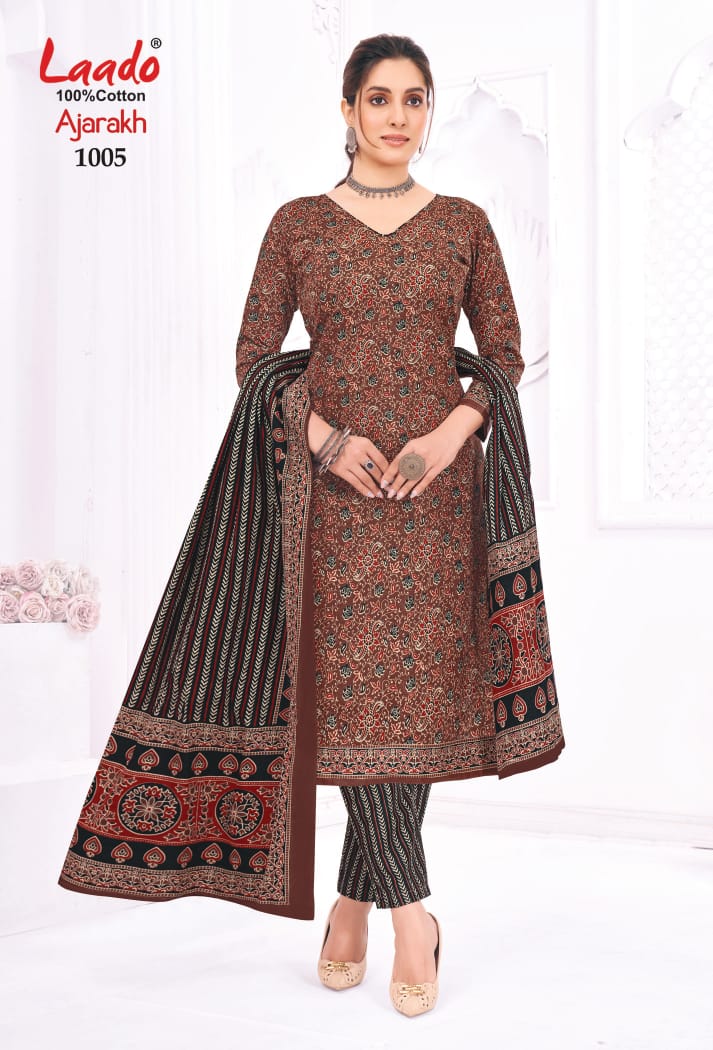 Laado Ajarakh Vol 1 Cotton Printed Dress Material Collection