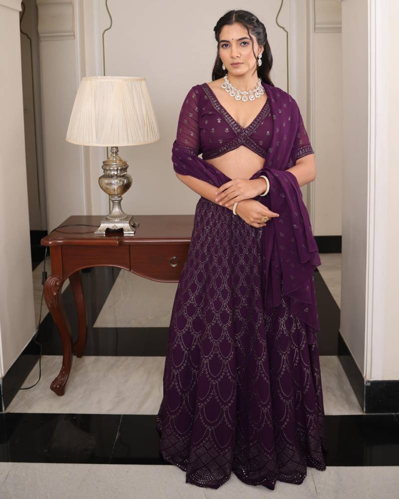 9star Fashion Nikhar Hit Georgette With Foil Work Lehenga Choli