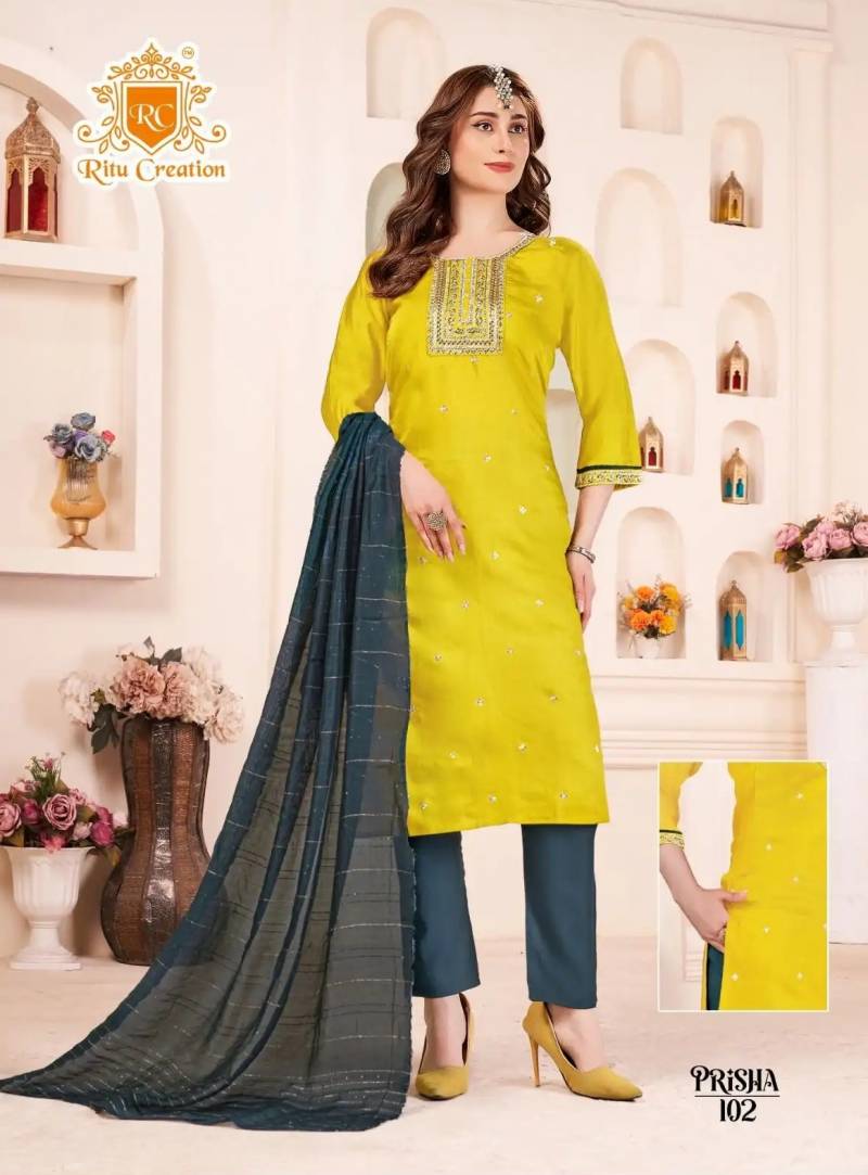 Ritu Prisha Vatican Kurti Bottom With Dupatta Collection