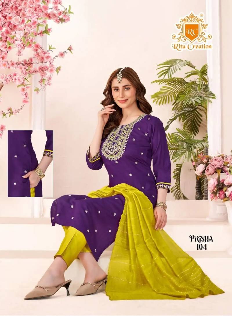 Ritu Prisha Vatican Kurti Bottom With Dupatta Collection