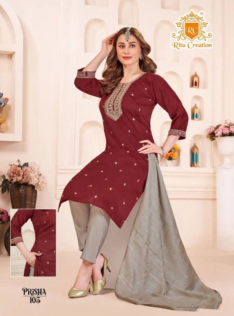 Ritu Prisha Vatican Kurti Bottom With Dupatta Collection