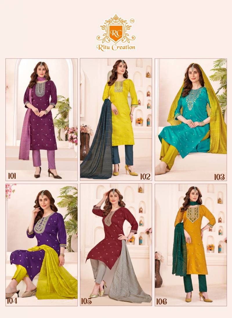 Ritu Prisha Vatican Kurti Bottom With Dupatta Collection