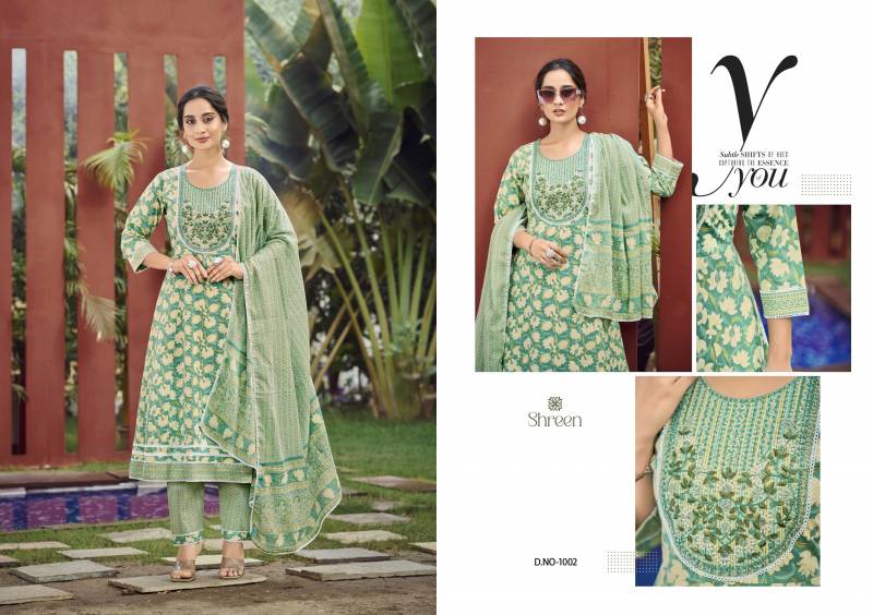 Shreen Simi Vol 2 Cambric Cotton Kurti Bottom With Dupatta Collection