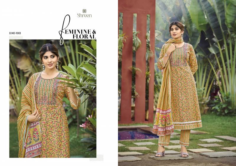 Shreen Simi Vol 2 Cambric Cotton Kurti Bottom With Dupatta Collection
