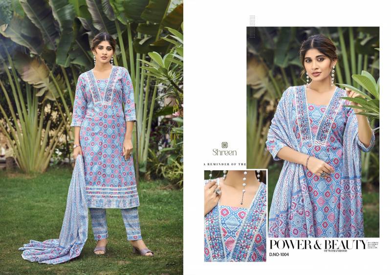 Shreen Simi Vol 2 Cambric Cotton Kurti Bottom With Dupatta Collection