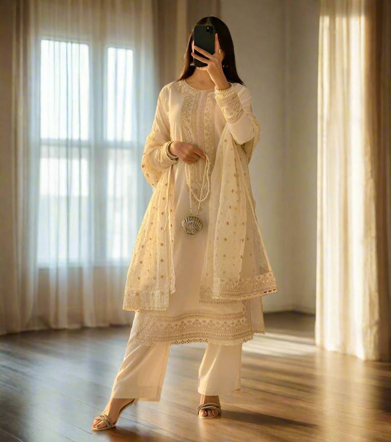 Yd 030 Soft Chanderi Silk Fancy Salwar Kameez
