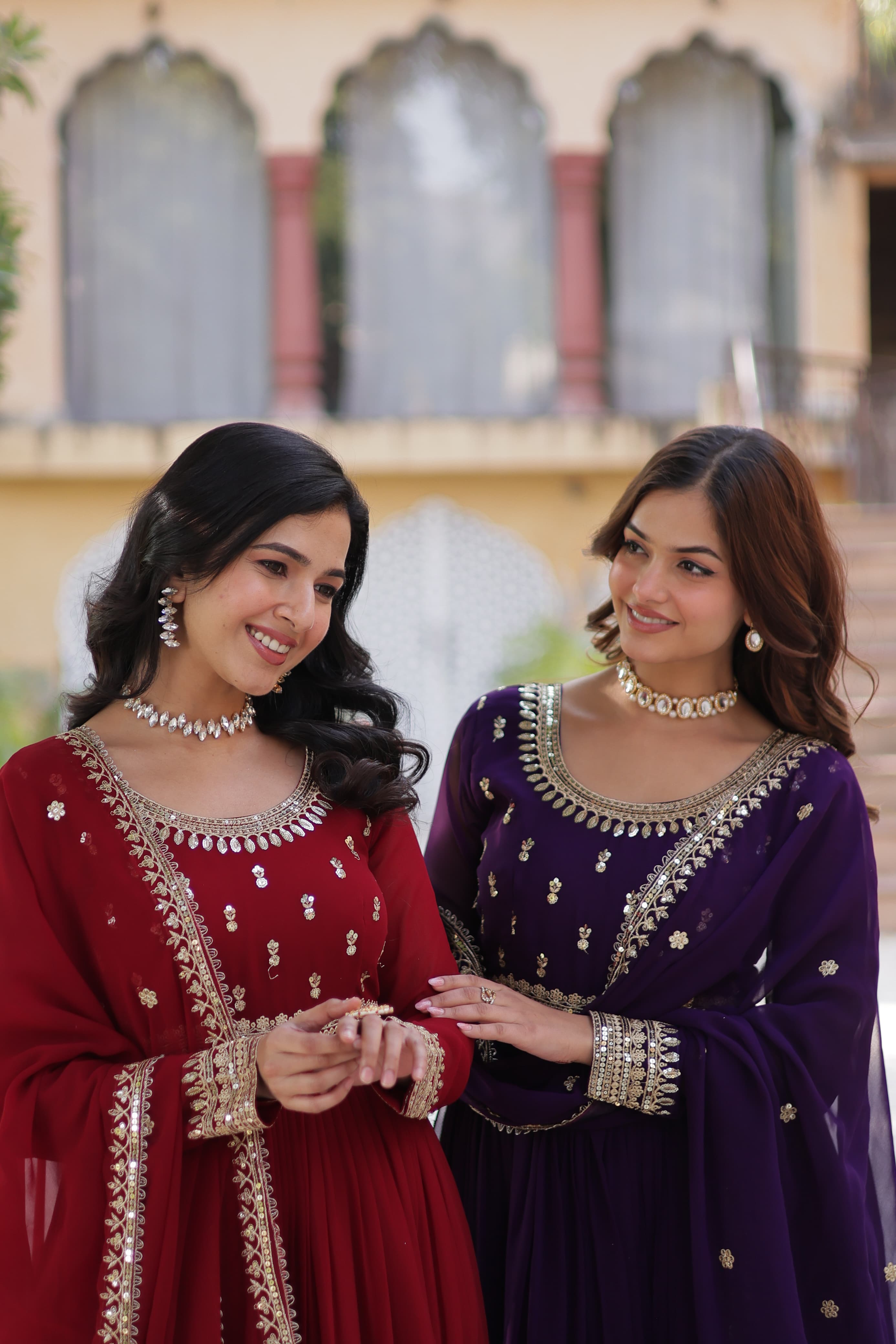 Lekha KA 1144 Faux Blooming Embroidery Zari Sequins Gown Collection