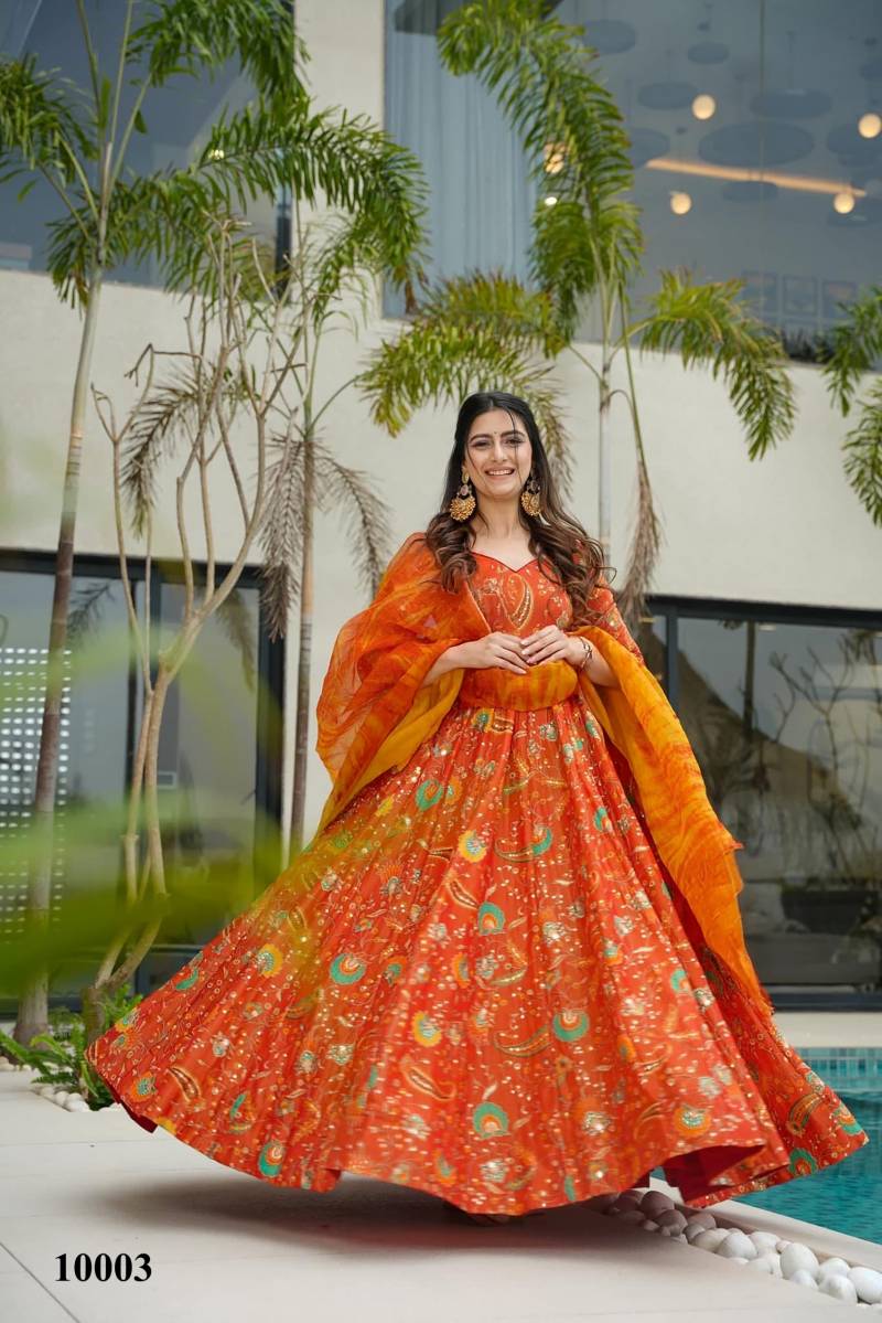 Clora Vol 10 Anarkali Flared Printed Fancy Gown Collection