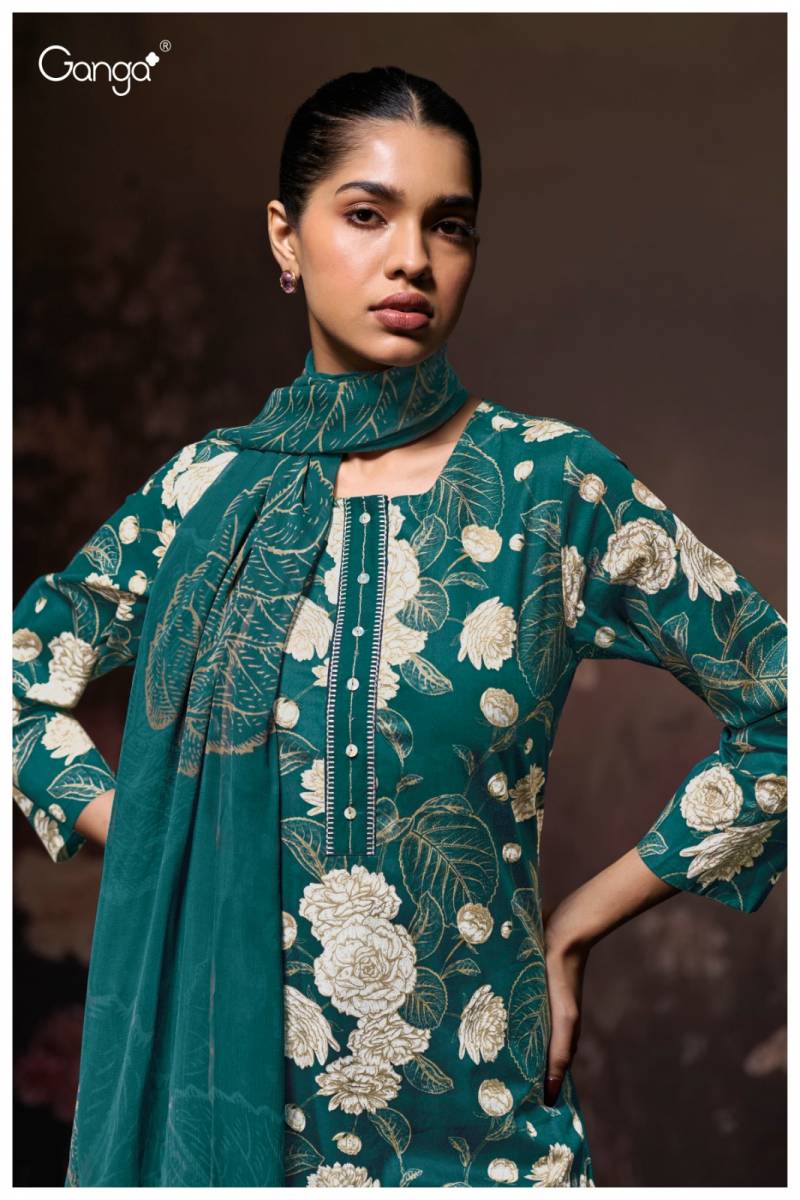 Ganga Yugriti Cotton Printed Embroidered Salwar Kameez