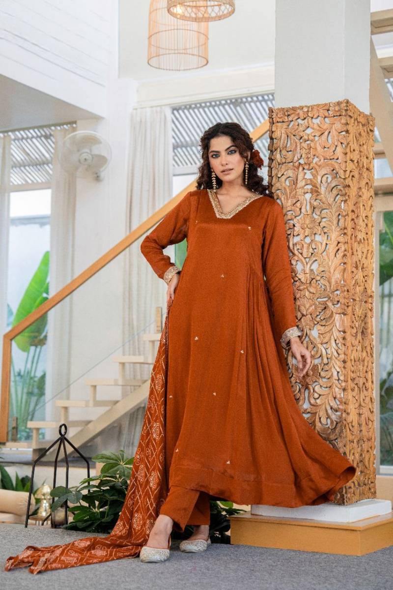 Naisha K 46 Chinon Party Wear Kurti Bottom With Dupatta