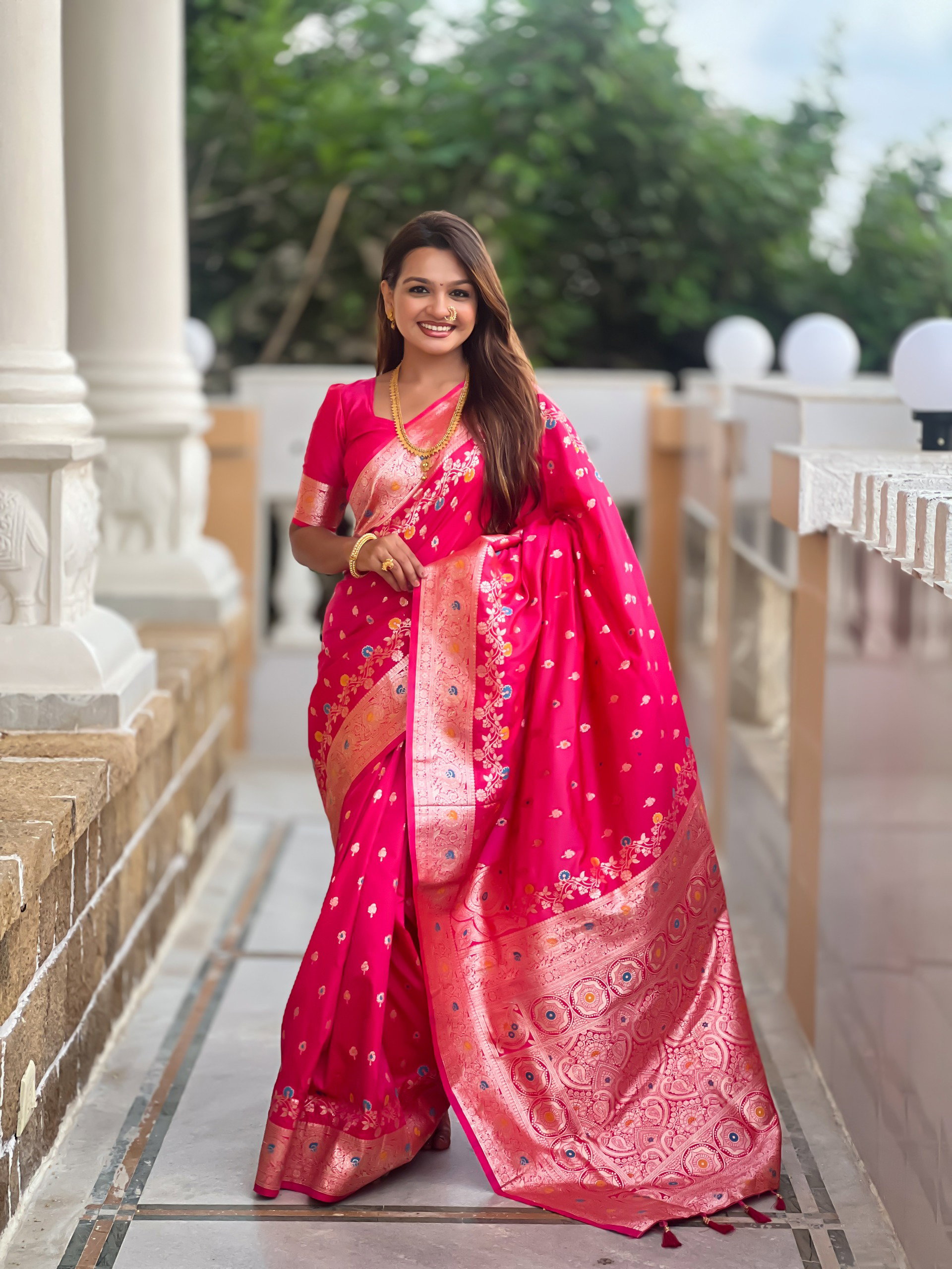 Lekha MN Banarasi 7 Soft Banarasi Silk Zari Weaving Saree