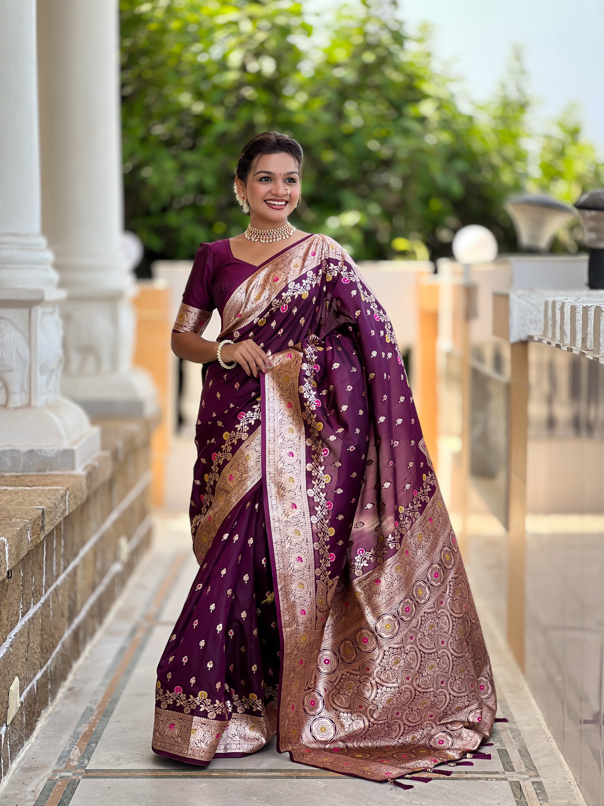 Lekha MN Banarasi 7 Soft Banarasi Silk Zari Weaving Saree