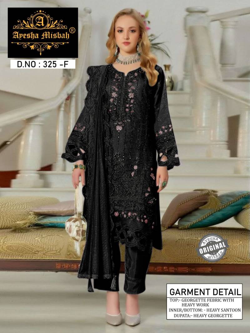 Ayesha Misbah 325 A To F Georgette Pakistani Salwar Kameez
