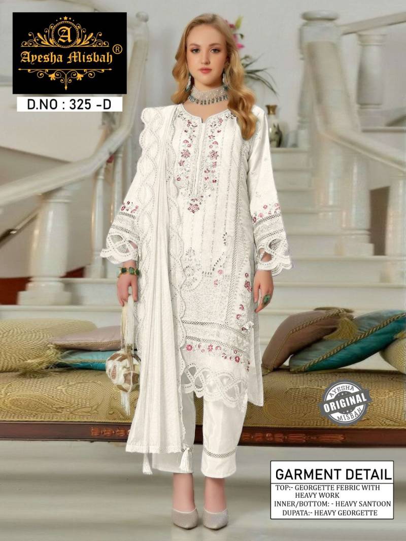 Ayesha Misbah 325 A To F Georgette Pakistani Salwar Kameez
