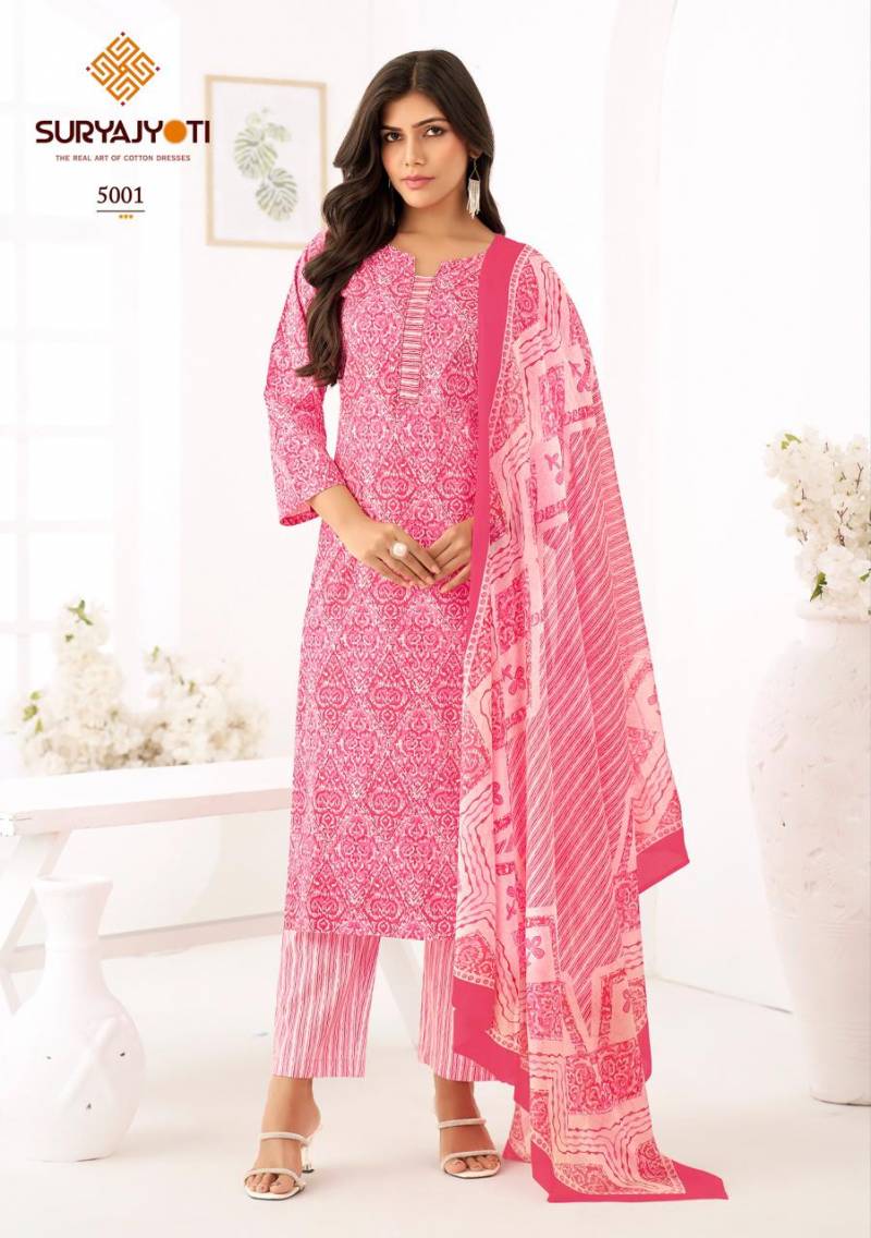Suryajyoti Ice Look Vol 5 Ready Made Cotton Printed Collection