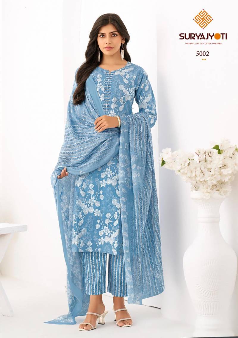 Suryajyoti Ice Look Vol 5 Ready Made Cotton Printed Collection