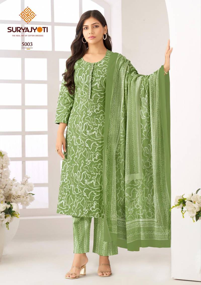 Suryajyoti Ice Look Vol 5 Ready Made Cotton Printed Collection