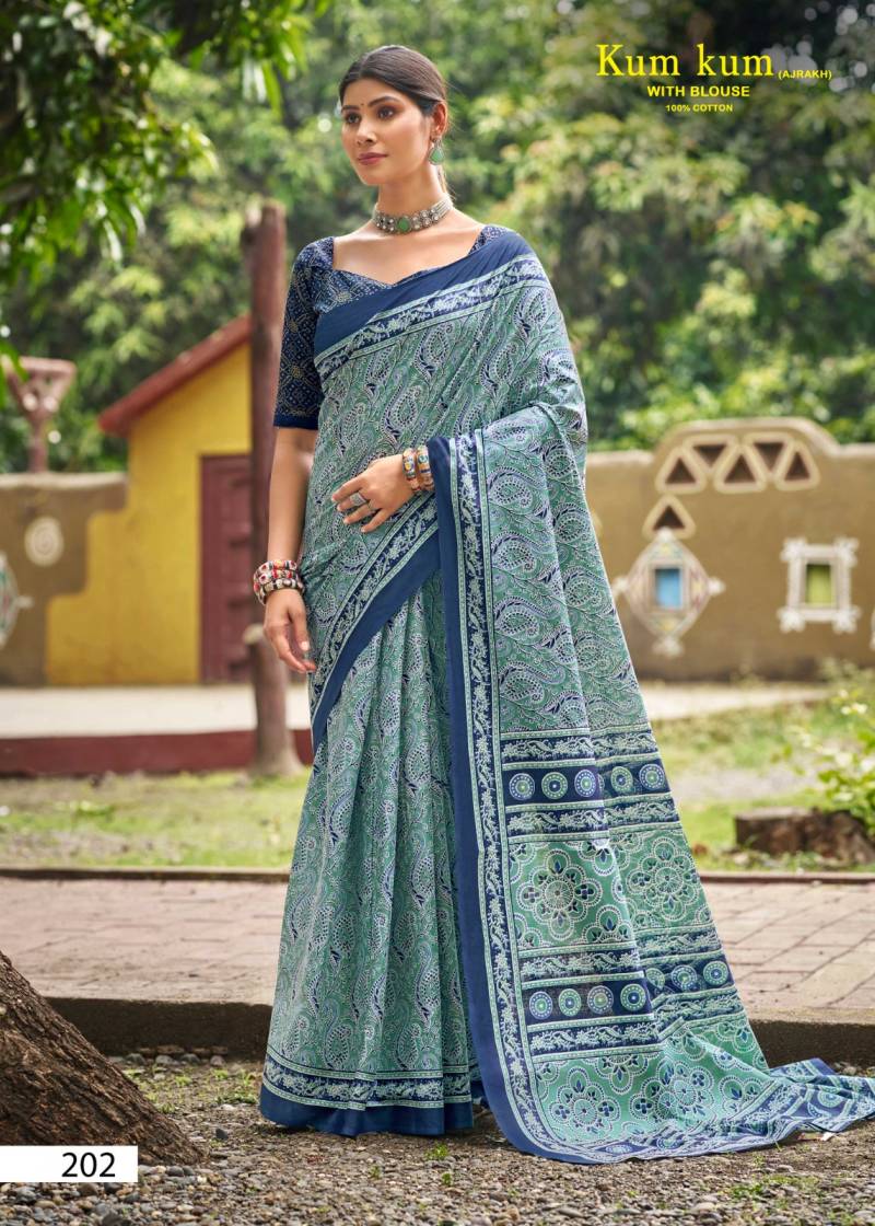 Lakhani Kum Kum Ajrakh Vol 2 Cotton Saree