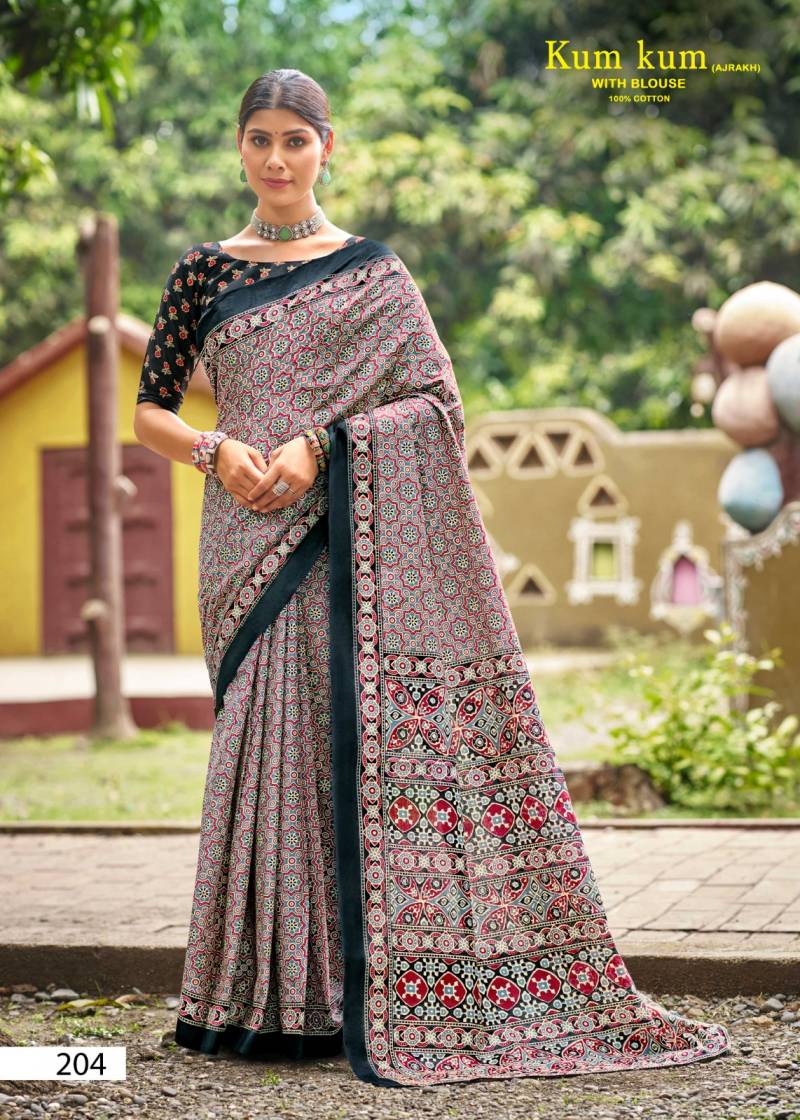 Lakhani Kum Kum Ajrakh Vol 2 Cotton Saree