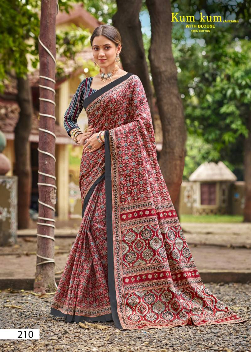 Lakhani Kum Kum Ajrakh Vol 2 Cotton Saree