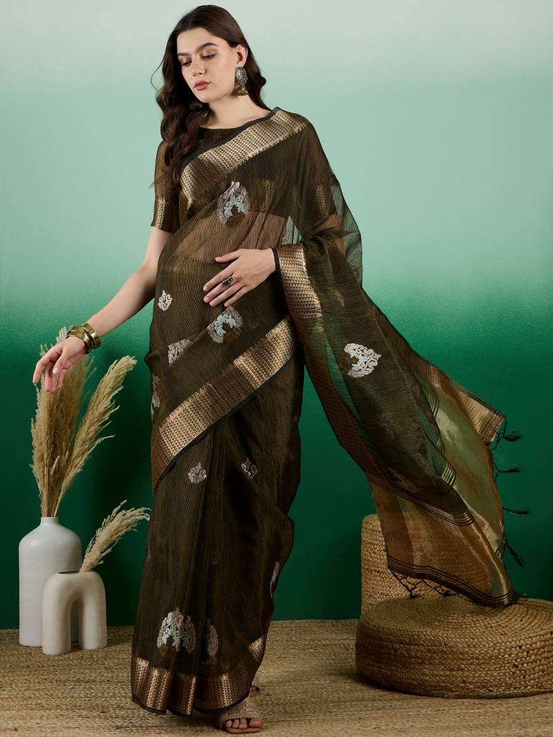 Color Set 8227 Khadi Organza Casual Wear Fancy Saree Collection