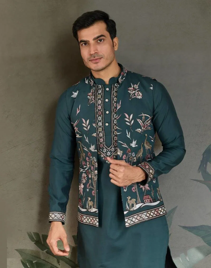 Shubhvastra Rajwada Attire 4 Viscose Silk Mens Traditional Wear