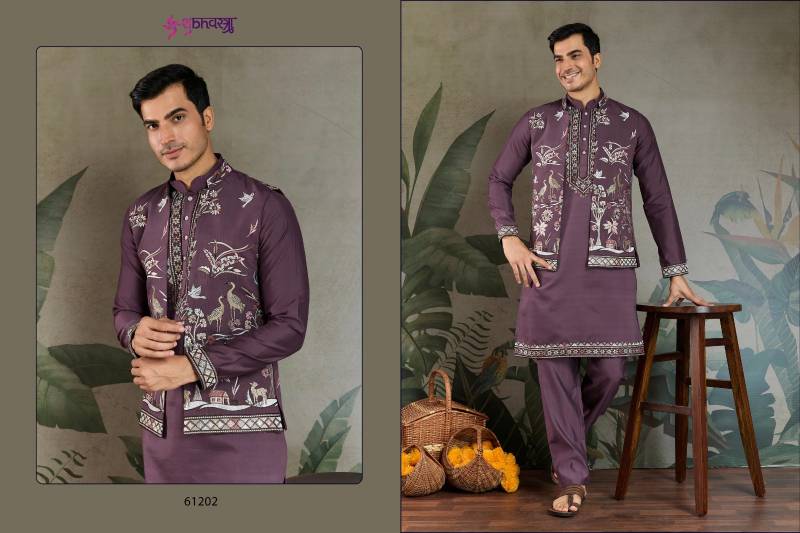 Shubhvastra Rajwada Attire 4 Viscose Silk Mens Traditional Wear