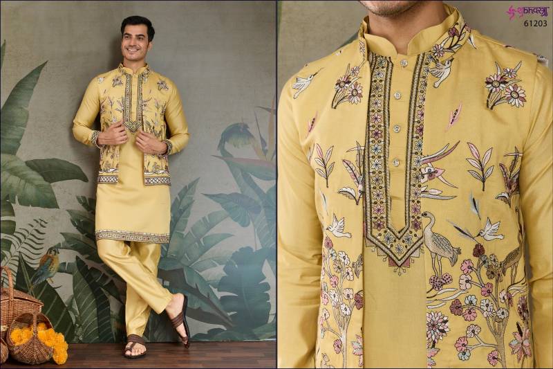Shubhvastra Rajwada Attire 4 Viscose Silk Mens Traditional Wear