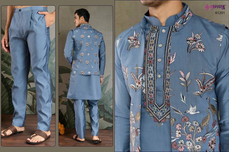 Shubhvastra Rajwada Attire 4 Viscose Silk Mens Traditional Wear