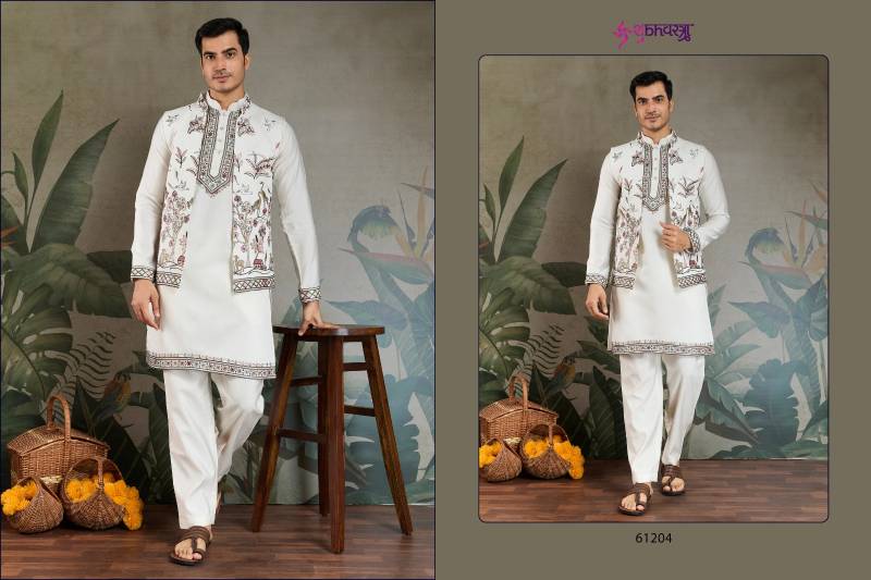 Shubhvastra Rajwada Attire 4 Viscose Silk Mens Traditional Wear