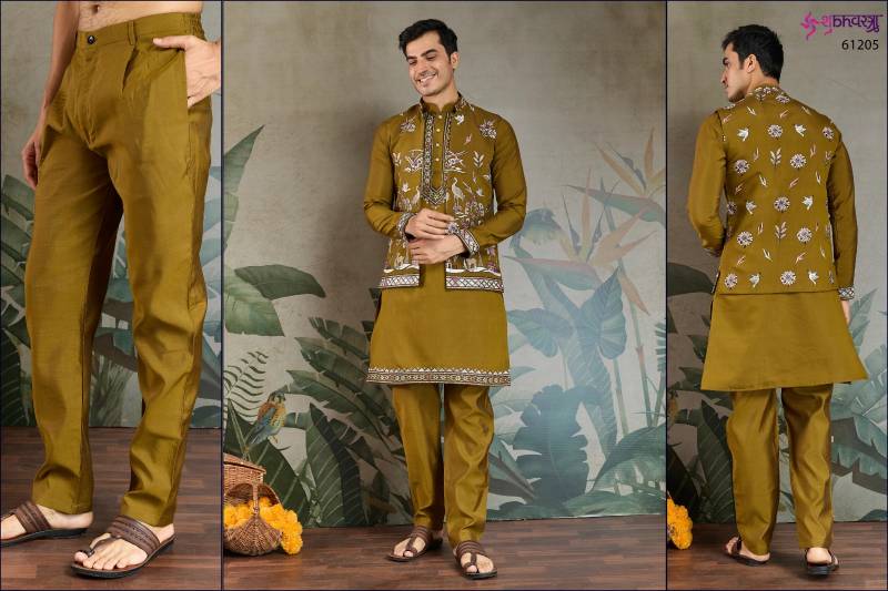 Shubhvastra Rajwada Attire 4 Viscose Silk Mens Traditional Wear