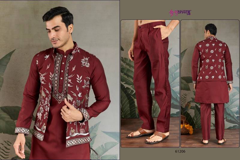 Shubhvastra Rajwada Attire 4 Viscose Silk Mens Traditional Wear