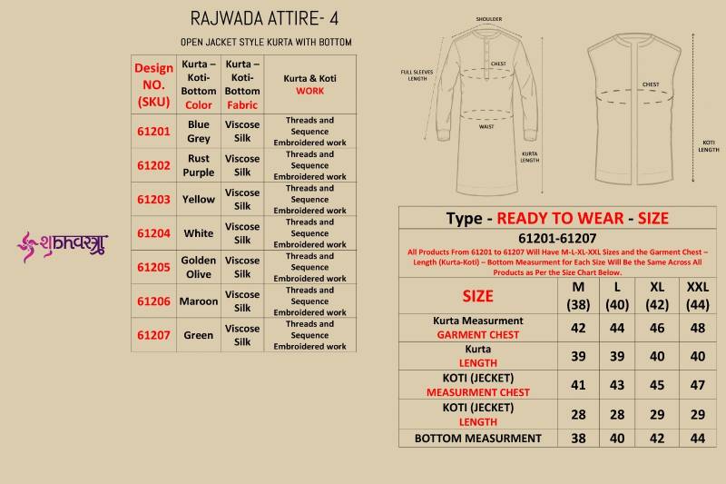 Shubhvastra Rajwada Attire 4 Viscose Silk Mens Traditional Wear