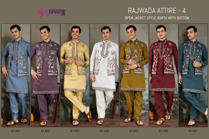 Shubhvastra Rajwada Attire 4 Viscose Silk Mens Traditional Wear