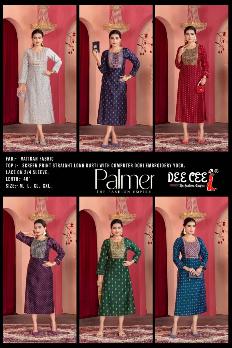 Deecee Palmer Vatican Printed Kurti Collection